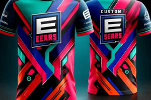Jersey Custom dengan Desain Modern untuk Tim Esports