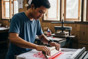 Terbongkar! Intip Detail Proses Sablon Manual di Kaos, Dari Persiapan Hingga Jadi