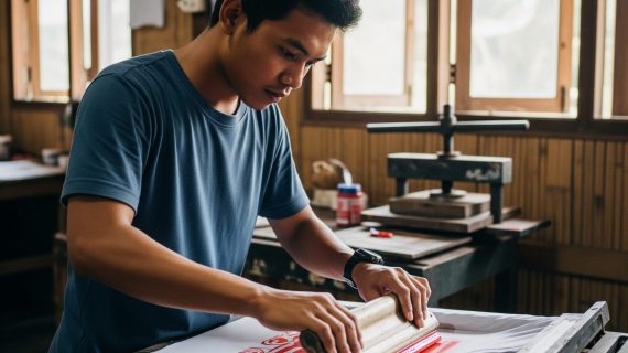 Terbongkar! Intip Detail Proses Sablon Manual di Kaos, Dari Persiapan Hingga Jadi