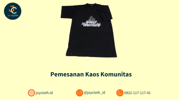 Pemesanan Kaos Komunitas Silent Warrior Political by Joy Cloth Sablon & Konveksi