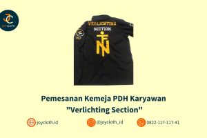 Pemesanan Kemeja PDH Karyawan “Verlichting Section” by Joy Cloth Sablon & Konveksi