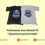 Pemesanan Kaos Karyawan Rental PS “ZOLDYCK PLAYSTATION” by Joy Cloth Sablon & Konveksi