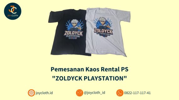 Pemesanan Kaos Karyawan Rental PS “ZOLDYCK PLAYSTATION” by Joy Cloth Sablon & Konveksi