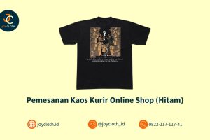Pemesanan Kaos Kurir Online Shop (Hitam) by Joy Cloth Sablon & Konveksi