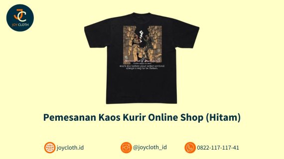 Pemesanan Kaos Kurir Online Shop (Hitam) by Joy Cloth Sablon & Konveksi