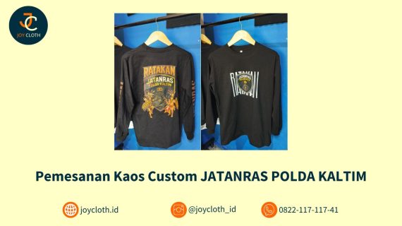 Pemesanan Kaos Custom JATANRAS POLDA KALTIM by Joy Cloth Sablon & Konveksi