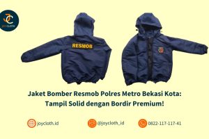 Jaket Bomber Resmob Polres Metro Bekasi Kota: Tampil Solid dengan Bordir Premium!