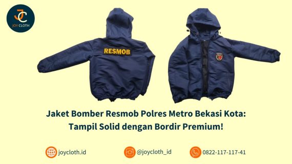 Jaket Bomber Resmob Polres Metro Bekasi Kota: Tampil Solid dengan Bordir Premium!