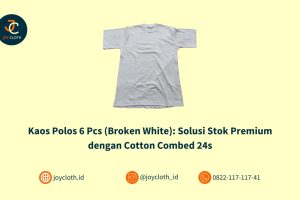 Kaos Polos 6 Pcs (Broken White): Solusi Stok Premium dengan Cotton Combed 24s