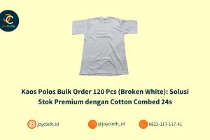Kaos Polos Bulk Order 120 Pcs (Broken White): Solusi Stok Premium dengan Cotton Combed 24s