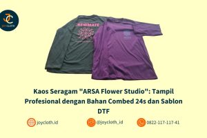 Kaos Seragam Lengan Panjang “ARSA Flower Studio”: Tampil Profesional dengan Bahan Combed 24s dan Sablon DTF
