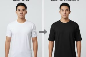 Size Chart Kaos Lokal vs Internasional: Panduan Anti Salah Pilih Ukuran Kaos Agar Pas di Badan!