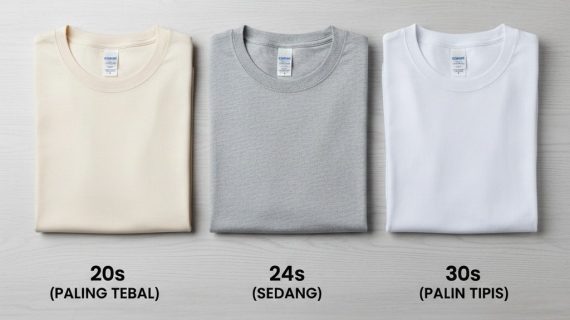 Cari Cotton Combed Paling Murah? Ini Perbedaan Harga Kaos Combed 20s, 24s, dan 30s yang Wajib Anda Tahu!