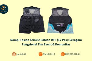 Rompi Taslan Krinkle Sablon DTF (12 Pcs): Seragam Fungsional Tim Event & Komunitas